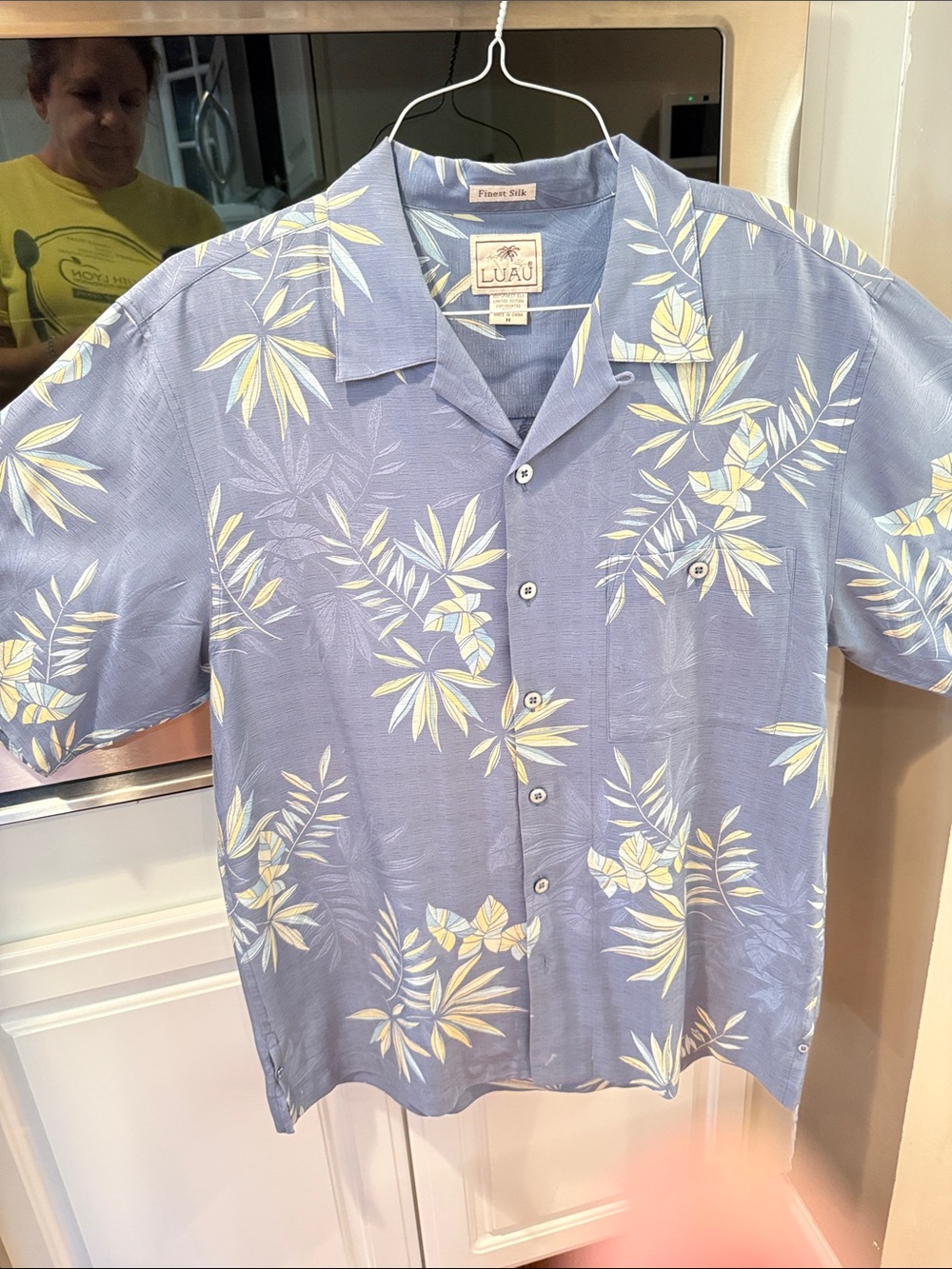 Luau Brand Light Blue Floral Camp Shirt